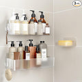 Orimade Shower Caddy 3-Pack, No-Drill Adhesive Shelves for Bathroom, Rustproof ABS Storage Organizer Set, Clear by Orimade