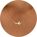 Gold Necklace for Women, Dainty Charm Pendant Necklace Jewelry Gift | 14K Gold Plated, Cute, Delicate, Adults, Non Tarnish, Hypoallergenic, Accessories by GUOKEJEWELRY