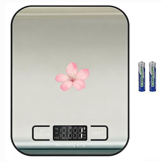 Digital Shipping Scale,Stainless Steel Panel, Accurate Portable Postal Scale for Packages, Small Business,Kitchen, Food, Handmade, Liquids, and Boutique (Stainless Steel Battery (5kg/1g)) by Selegere