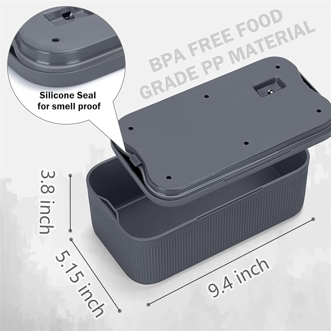 SANIDIKA Lockable Storage Box,Medicine Lock Box,Medical Lockbox,Cell Phone Locked Jail,Refrigerator Snack Food Safe Containers Bin for Personal Items,Home Office Organization,Travel Case,Gift (Navy) - Image 2