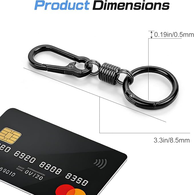 Oiissuz Zipper Clips Anti Theft Double Opening Small Zinc Alloy Carabiner Clips, Europe Travel Safety for Women, Easy to Use Suitable for Crossbody Bag, Backpack & Luggage, 6pack - Image 4