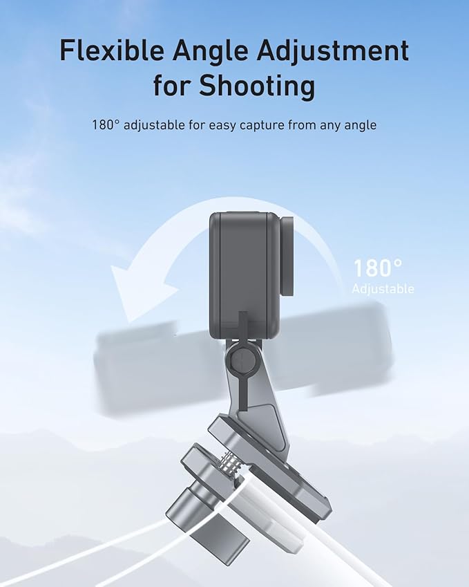 Motorcycle Windshield Clip Camera Mount, Quick Release Motorbike Windscreen Clamp for DJI Action 6/5/4/3, GoPro Mission 1 PRO, Hero 13/12/11/10, Insta360 Luna Ultra, Insta360 X5 X4, Xtra Muse - Image 2