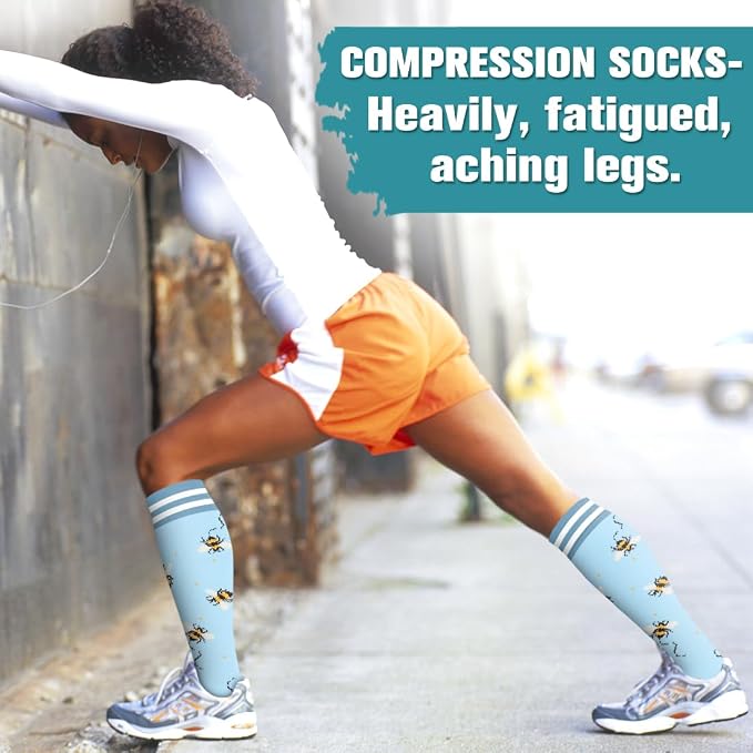 Compression Socks for Women & Men Circulation(6 pairs)-Graduated Supports Socks for Running, Athletic Sports - Image 4