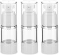 0.5OZ/15ML Clear Airless Pump Bottles, Lotion Dispenser Travel with Pump, Vacuum Plastic Travel Size Lotion Bottle for Foundation, Creams, Cosmetic(3 Pack) by Weareyourgoodpartners