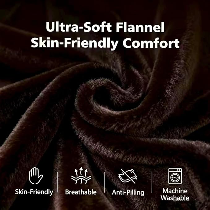 Packable Travel Throw Blanket, Coffee Brown | Soft lightweight wearable travel accessory with carry pouch, airplane blanket, road trips, office naps,outdoor camping - Image 5