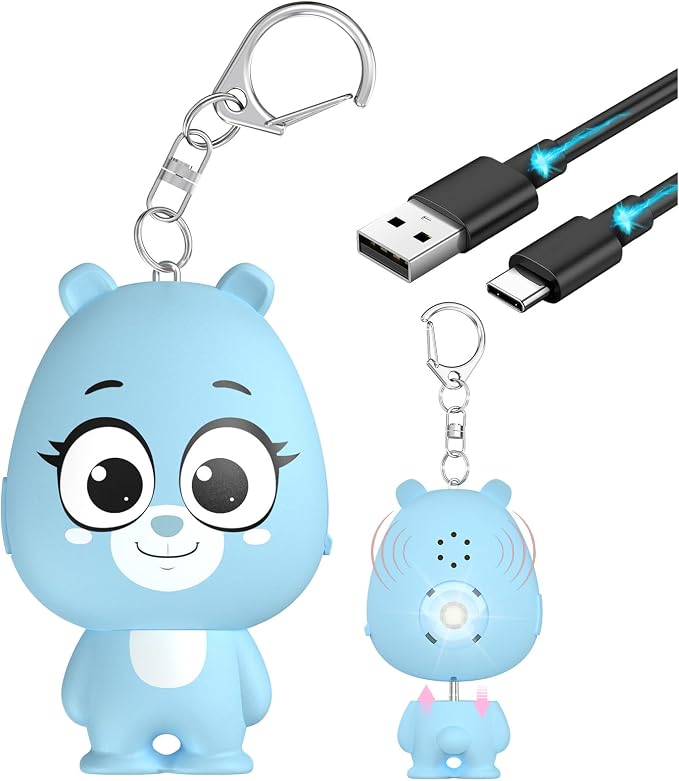 Rechargeable Personal Alarm for Women – 130dB Loud Emergency Alarm Keychain with Strobe Light, Self-Defense Safety Alarm with Low Battery Alert for Women, Kids & Seniors by VIGOROAD