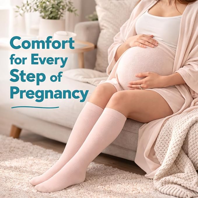 8 Pairs Compression Socks Women Men 15-20mmHg Knee High Support Circulation | Copper Nylon Graduated Stockings,Leg Fatigue, Nurses, Pregnancy, Running, Travel, Flight, Athletic, Medical - Image 7