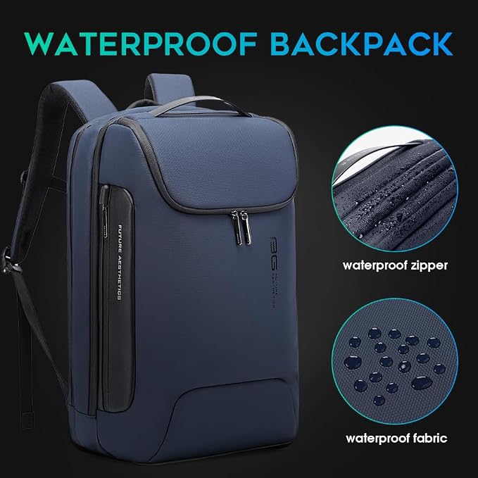 BANGE Mens Business Backpack for Work, Computer Backpacks for Laptops for 17.3 Inch, Men's Backpack with Lock Anti Theft, Backpack for Traveling with USB charging Port - Image 6