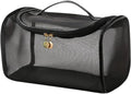 Transparent Nylon Mesh Cosmetic Bag Pouch, Travel Bag for Toiletries – Soft, Durable & Portable Makeup Organizer, Business & Everyday Use, Makeup Bag, for Women and Men, Large Capacity by BeyondShadowBrand