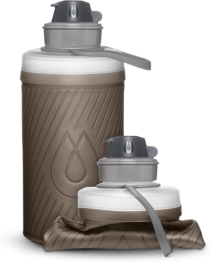 HydraPak Flux - Collapsible Backpacking Water Bottle (750ml, 1L, 1.5L) - BPA Free, Ultra Light, Spill-Proof Twist Cap by Hydrapak