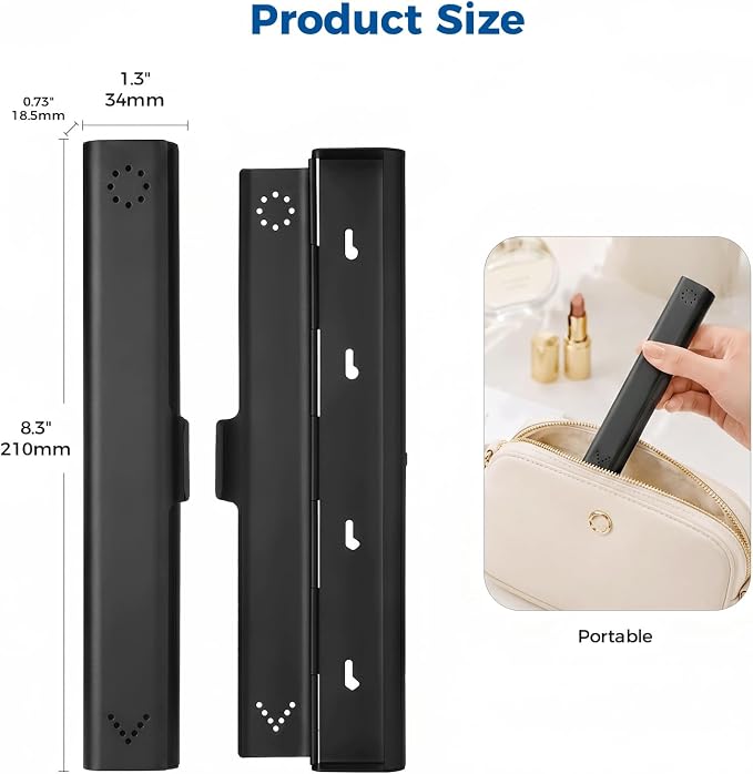 Toothbrush Travel Case Aluminum, Portable Toothbrush Holders Travel, Manual Toothbrush Case Container for Traveling, Bathroom, Camping, Business Trip-1Pack Black - Image 6