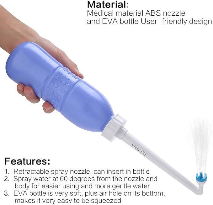 Portable Bidet 600ml Travel Bidet Plastic EVA Bottle Personal Hygiene Bidets Cleaning Device - Image 7