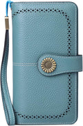 SENDEFN Wallets for Women Leather Credit Card Holder with RFID Blocking Large Capacity Wristlet | with RFID Blocking by SENDEFN