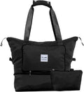Oflamn Large Capacity Foldable Travel Carry On Duffel Tote Bag with Trolley Sleeve for Airplanes, Toiletry Bags for Women Men by Oflamn