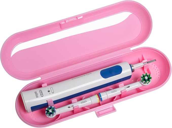 Electric Toothbrush Case Compatible with Oral B/Oral-B Pro/iO/Philips Sonicare/Demita/Bitvae and most other Brand Electric Toothbrushes on the market，Pink by seplouis