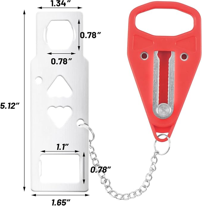 4 Pack Portable Door Lock, Hotel Travel Door Lock Security for Home | Hotel Safety Device for Door Security, Portable Lock for Hotel Room, Apartment, College Dorm and Travel - Image 3