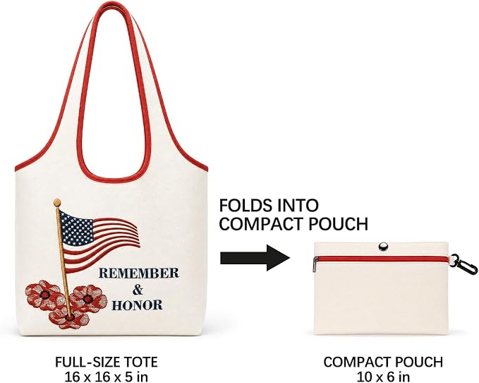 Montana West Foldable Canvas Tote Bag for Women Large Shoulder Bag with Built-In Zip Pouch - Image 6