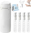 4 in 1 Travel Dispenser Bottles, Leak Proof Travel Bottles for Toiletries, 4 Pack 30ML Refillable Travel Size Containers for Shampoo, Onditioner, Travels Essentials (White) by Unknown