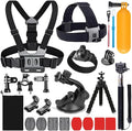 20-in-1 Action Camera Accessories for GoPro Hero 13 12 11 10 9 8 Max 7 6 5 4 Black GoPro 2018 Session Fusion Silver White Insta360 DJI SJCAM APEMAN AKASO and Others Cameras by TANSUO