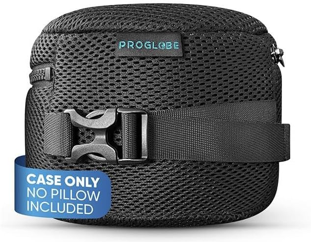 Neck Pillow Case and Travel Bag, Compression Storage Cover, Black | Mesh Cover with Snap Clasp, Compact Carrying Case Attaches to Luggage, Backpack or Purse, for Travel Neck Pillows - Image 4