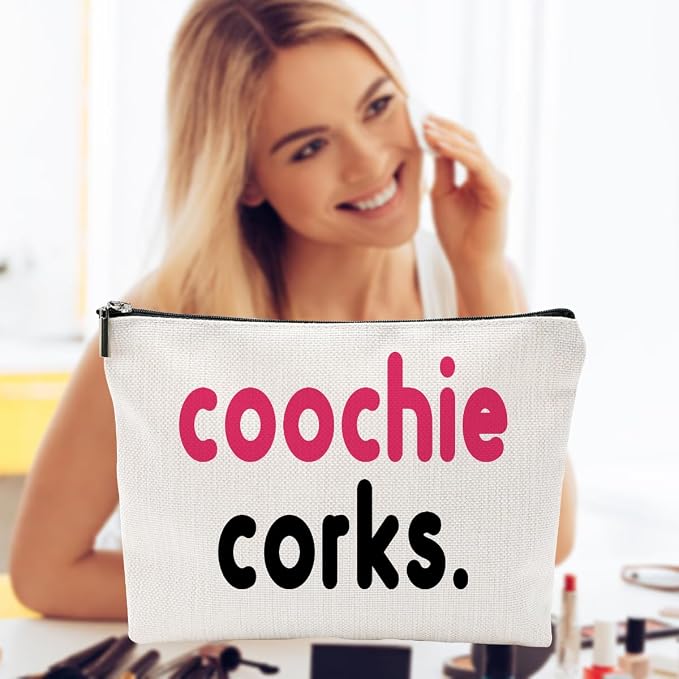 ZUYUROU Tampon Holder for Bathroom - Funny Gifts for Women, Girls Night Out Gifts - Coochie Corks Makeup Pouch - Image 6