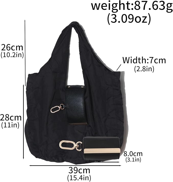 Foldable Keychain Tote Bag - Large Capacity Portable Shopping Bag - Reusable for Daily Use - Image 4