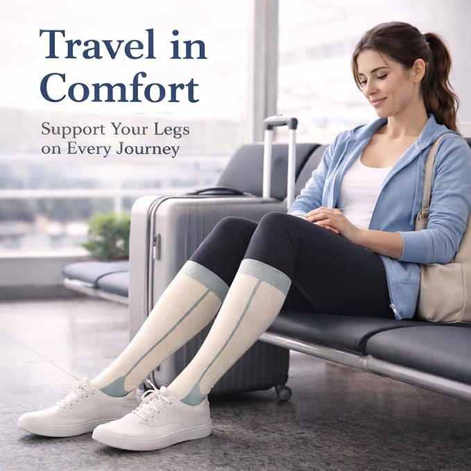 Aoliks Medical Compression Socks for Women & Men, Support Knee High Socks for Running,Nurses,Travel - Image 4