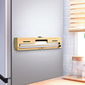 MSJGA Magnetic Plastic Wrap Dispenser with Cutter for Drawer & Refrigerator | Fridge Bamboo Organizer for Tin Foil, Baking Paper, Wax Paper Holder Kitchen Storage Box Compatible,13" x 8.2" x 2.7" by MSJGA