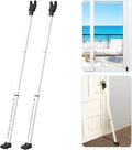 Upgraded Door Security Bar & Sliding Door Lock Bar,Door Stoppers,Adjustable Heavy Duty Door Jammer for Apartment,Home(2 Packs,White) by Tikelly