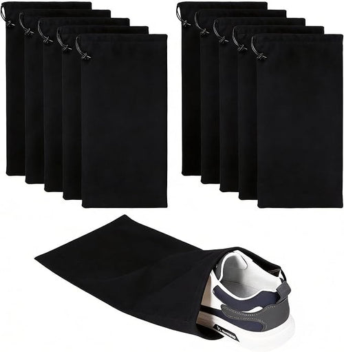 10 Pcs Single Shoe Bags for Travel, Dustproof Drawstring Travel Shoe Bag | 18"X9"shoe travel bag for Packing, Shoe Bag storage Sneaker Travel Bags, Washable Reusable dust bags for Handbags Shoes Toys by CARPDIM