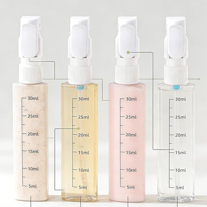 4-in-1 Travel Size Toiletries Set, 4OZ Leak Proof Cosmetic Containers, Portable TSA Approved Traveling Size Bottles for Shampoo, Lotion, Toiletries Travel Essentials Bottles - Image 2