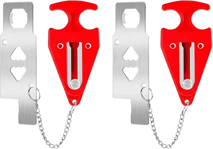 ZZRUI Portable Door Lock Extra Lock for Additional Privacy and Safety in Home,Hotel and Apartment,Travel,Bedroom,AirBNB(2 Pack) by ZZRUI