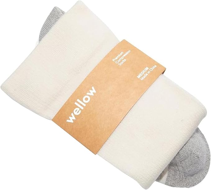 Wellow Knee High Compression Socks for Men & Women, 18–25 mmHg, Bamboo Viscose, Swelling Relief by WellowCompressionSocks