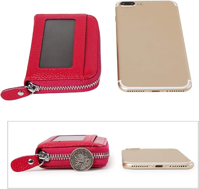 Women's RFID Blocking 12 Slots Credit Card Holder Leather Accordion Wallet - Image 4