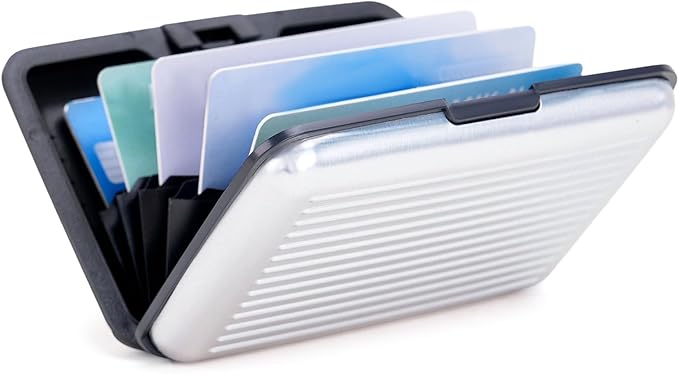 Women Credit Cards Holder,RFID Blocking Protection Aluminum Metal Wallet for Men Women Business Card Holder by LOUEBICA