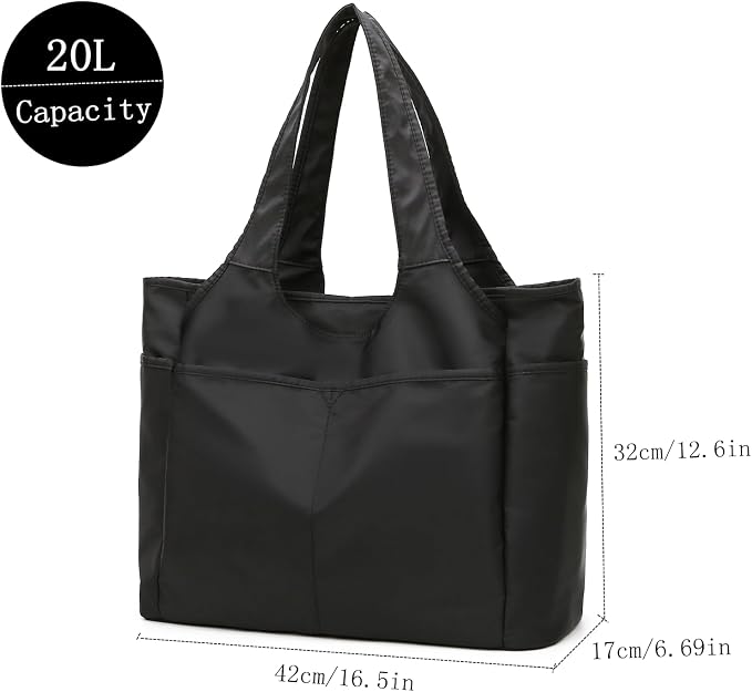 SOYMWIN Tote Bag for Women,Large Tote Bag with Compartments and Multiple Pockets,Quilted Shoulder Bag for Travel Work Sports | Large - Image 5