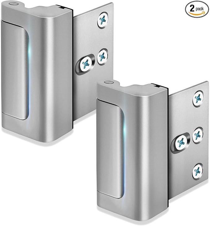 Door Reinforcement Lock - Home Security Child Proof Door Lock Withstands 800 lbs, for Inward Swinging Doors, Door Locks for Kids Safety, Door Lock Latch Prevents Unauthorized Entry, 2 Pack by TrueOak