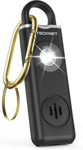 TECKNET Rechargeable Personal Safety Alarm for Women, 130dB Self Defense Keychain Alarms with SOS Strobe Light, Low Battery Notice, Personal Alarm Loud Siren Safety Keychain for Girls Kids Elderly by Tecknet