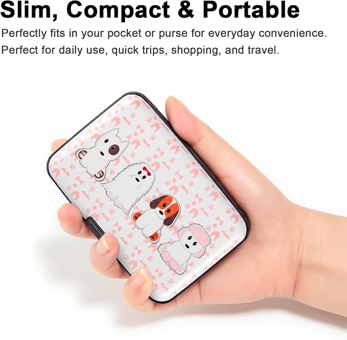 Credit Card Holder Small RFID Blocking Wallet Business Metal Slim Mini Aluminum Hard Case for Women Men - Image 2