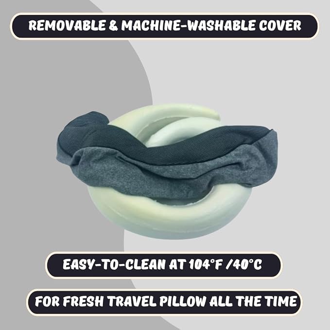 Neck Pillow | Compact Travel Pillows for Airplanes, Car Trips and Home Comfort| Foldable Memory Foam Neck Support | Size Adjustable for Adults and Kids | Lightweight (0.60 Pounds) and U-Shape Design - Image 7