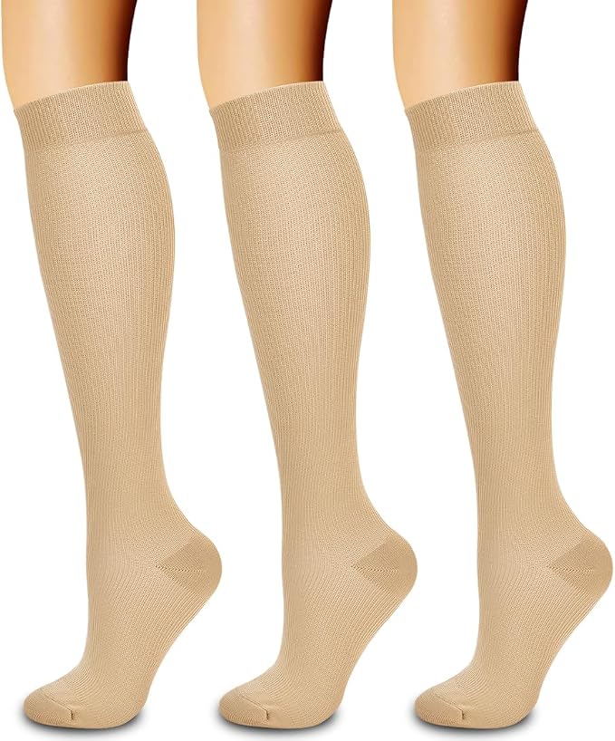 3 Pack Medical Compression Sock-Compression Sock For Women and Men Circulation -Best for Running,Nursing,Athletic Sports by LaiteHebe