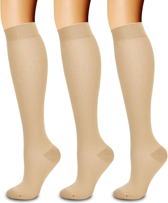 3 Pack Medical Compression Sock-Compression Sock For Women and Men Circulation -Best for Running,Nursing,Athletic Sports by LaiteHebe