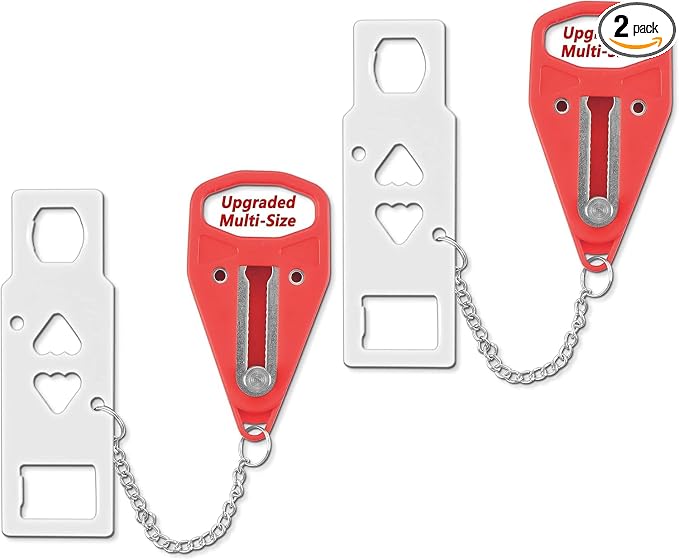 2 Pack Portable Door Lock, Hotel Travel Door Lock Security for Home | Hotel Safety Device for Door Security, Portable Lock for Hotel Room, Apartment, College Dorm and Travel by AceMining