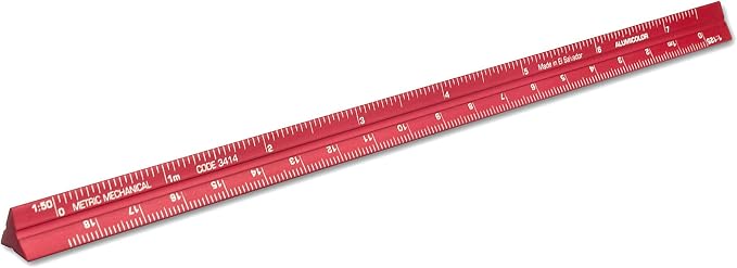 Alumicolor Aluminum Mechanical Metric Pocket Scale, 15CM, Red by Alumicolor