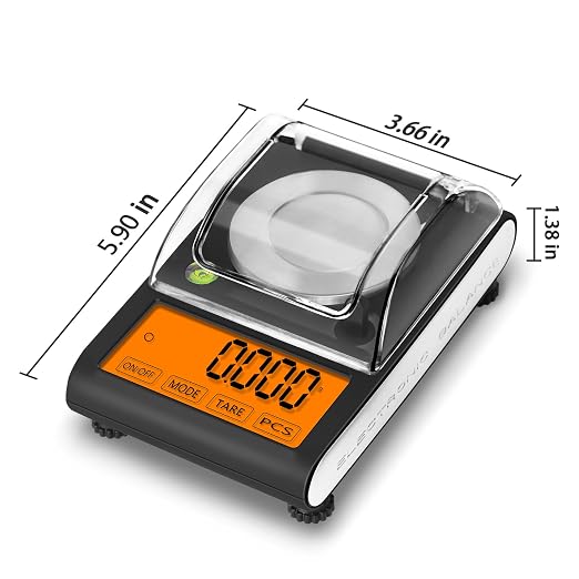 Fuzion Milligram Scale 50g/0.001g, Powder Scale with 9 Accessories | Includes Calibration Weights, Mg Scale for Powder, Supplement, Jewelry, Capsule Filling, Reloading - Image 7