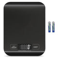 Digital Shipping Scale,Stainless Steel Panel, Accurate Portable Postal Scale for Packages, Small Business,Kitchen, Food, Handmade, Liquids, and Boutique (Black Battery (5kg/1g)) by Selegere