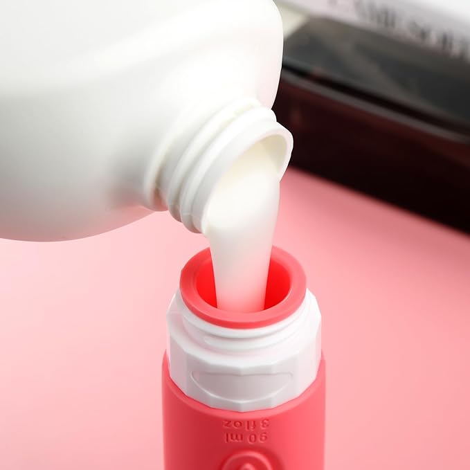 Mrsdry Travel Bottles for Toiletries, Tsa Approved 3oz Travel Size Containers BPA Free Leak Proof Refillable Liquid Silicone Squeezable Travel Accessories for Shampoo Conditioner Lotion (4 Pack) - Image 3
