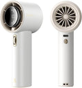 JISULIFE Handheld Fan Pro1S - Next-Gen Airflow: Up to 12H Runtime | Pearlescent ABS-Elegant Strength, 1-100 Speed Scroll Wheel, 3600mAh-Portable Fan for Travel, Gifts for Women Men(Cloud White) by LivechillStaycool