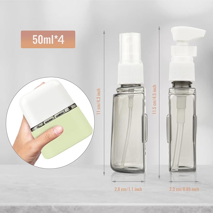 Bpluma Travel Bottles, Leak Proof Containers For Toiletries TSA Approved Airplane Accessories Kits For Liquid With Labels | For Toiletries TSA Approved Airplane Accessories Kits For Liquid With Labels - Image 2