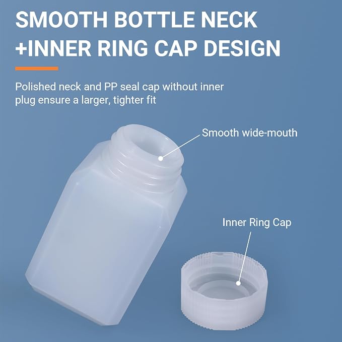 20ml Leak Proof Plastic Bottles with Caps for Liquids Sample, Reusable Small Bottles Containers for Travel, Camping and Hiking (Translucent, 10 Pcs) - Image 7